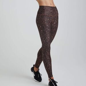 WITH Wear It To Heart High Waist Leggings Super Disco Mocha Size Sma